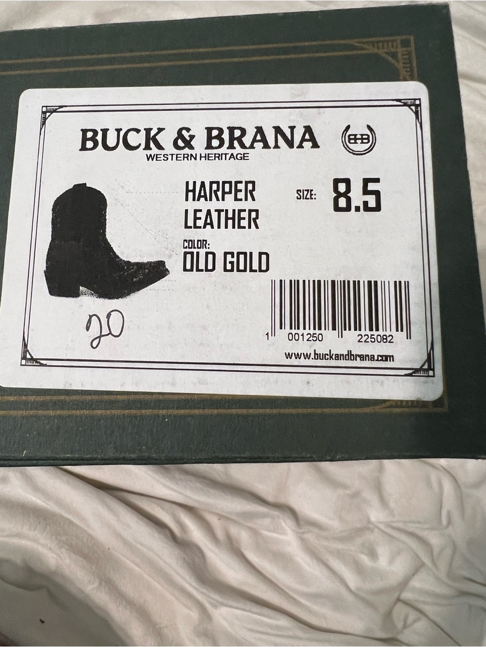 Buck & Brana Women’s Harper Old Gold Western Ankle Booties Size 8.5 - Picture 7 of 10
